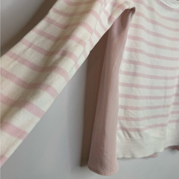 Marc Cain Pink White Striped mix media Women's Top - Picture 5 of 8